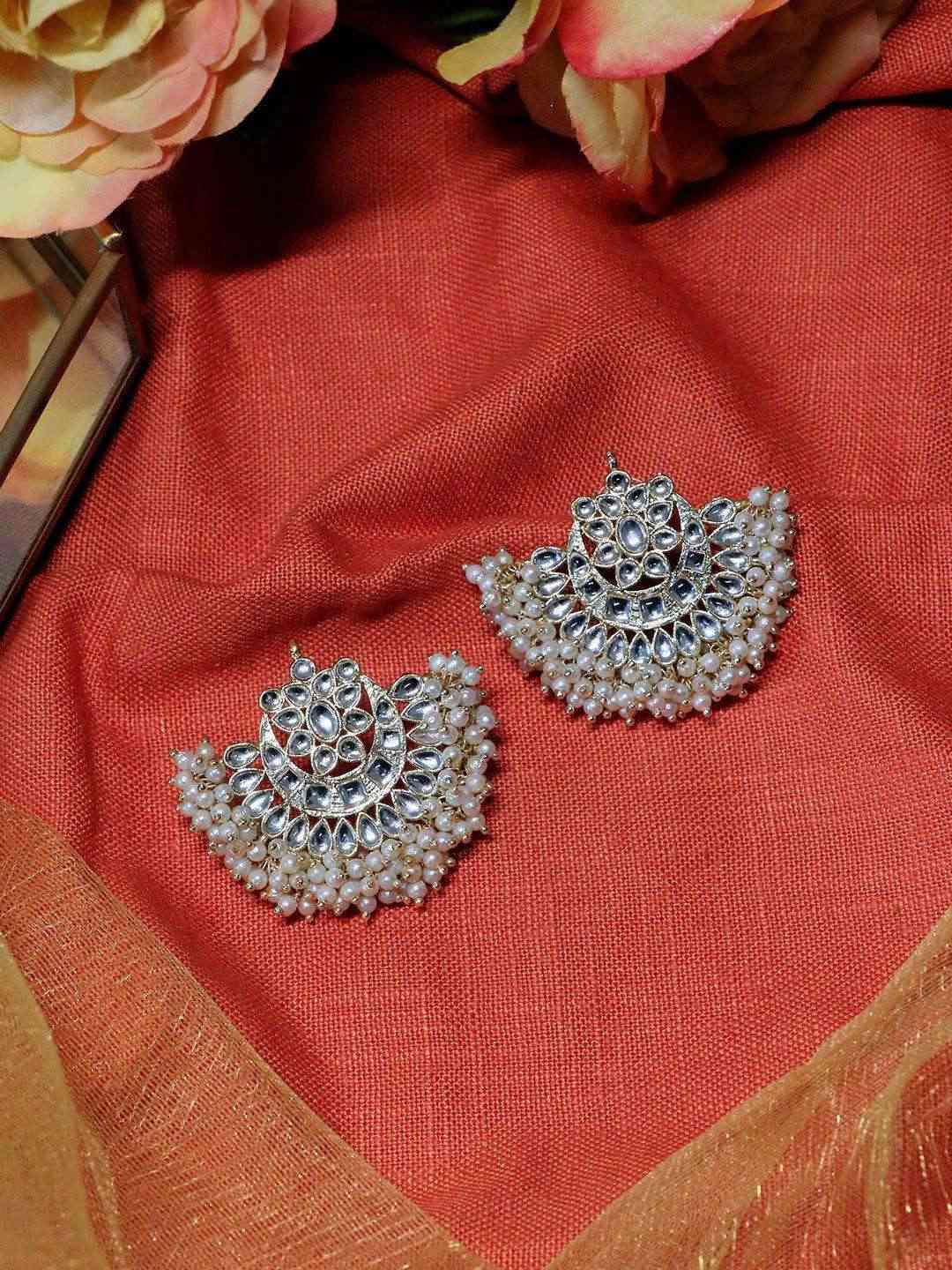 Ishhaara Chandbali Motif Earrings