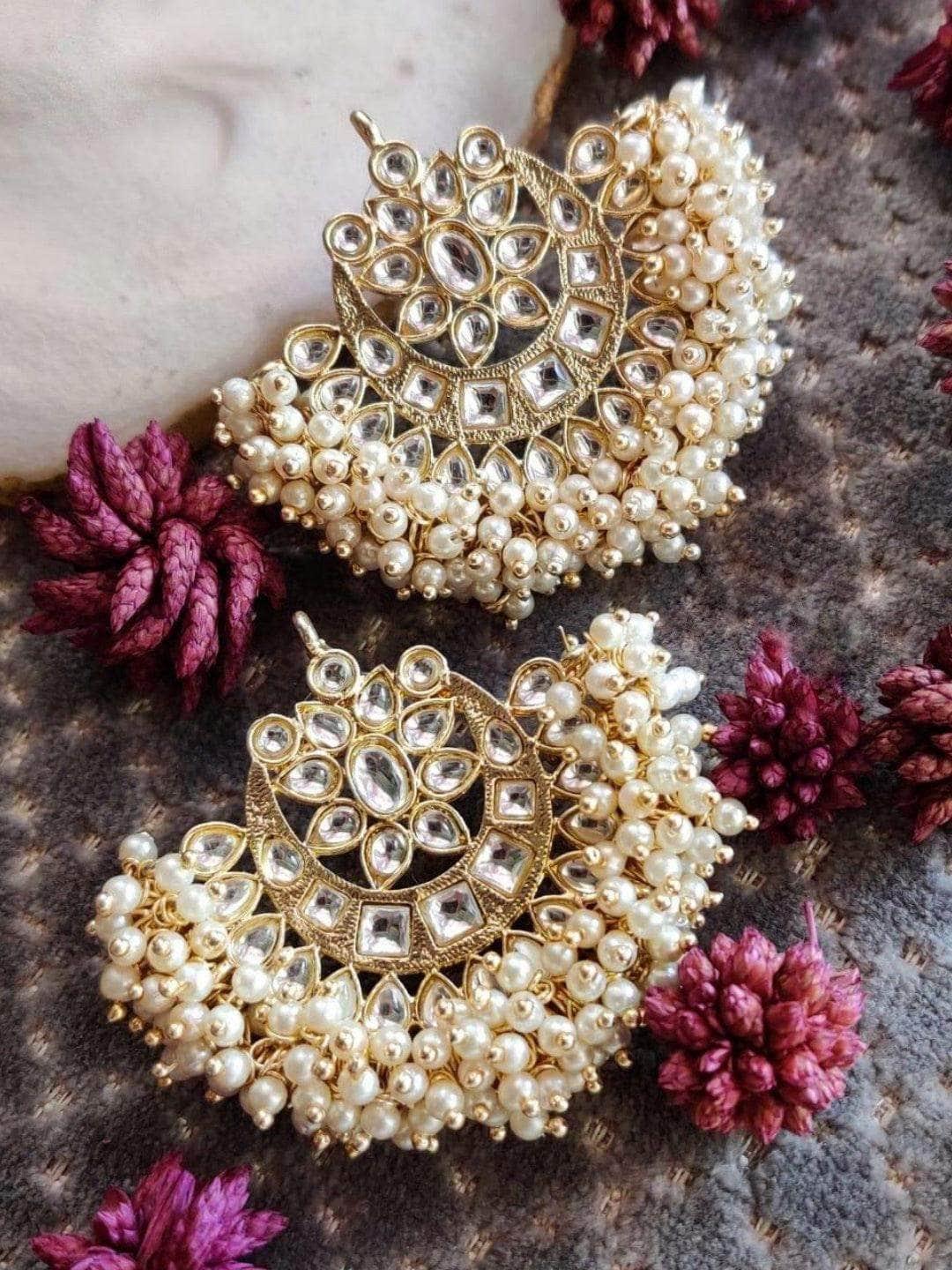 Ishhaara Chandbali Motif Earrings