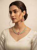 Ishhaara Changeable Stones Embeded Polki Necklace