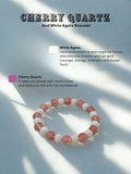 Ishhaara Cherry Quartz And White Agate Bracelet