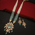 Ishhaara Crystal Kundan Pendant Cord Necklace