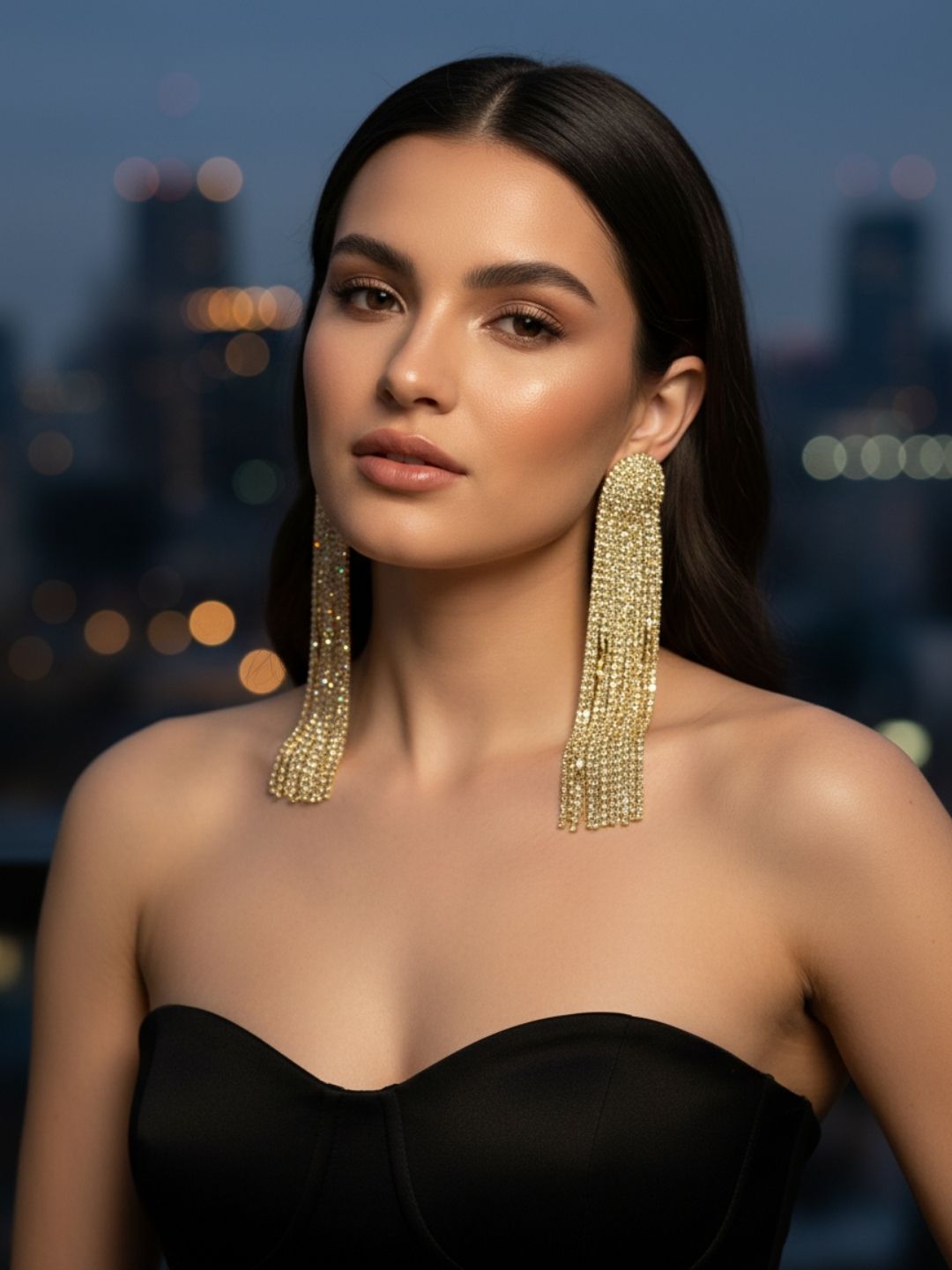 Ishhaara Crystal Tassel Earrings
