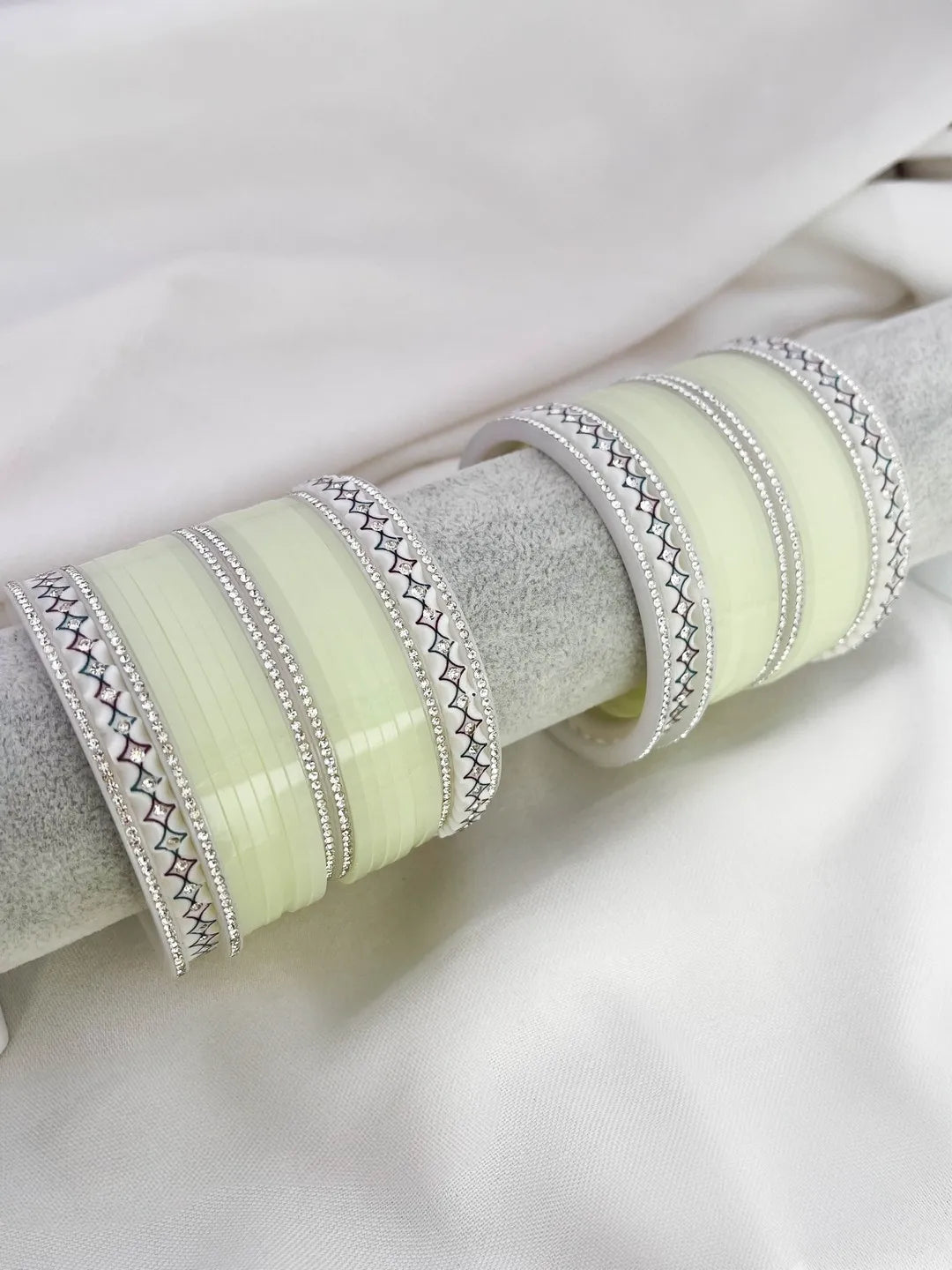 Ishhaara Designer Evil Eye Studded Pastel Colored Short Chooda