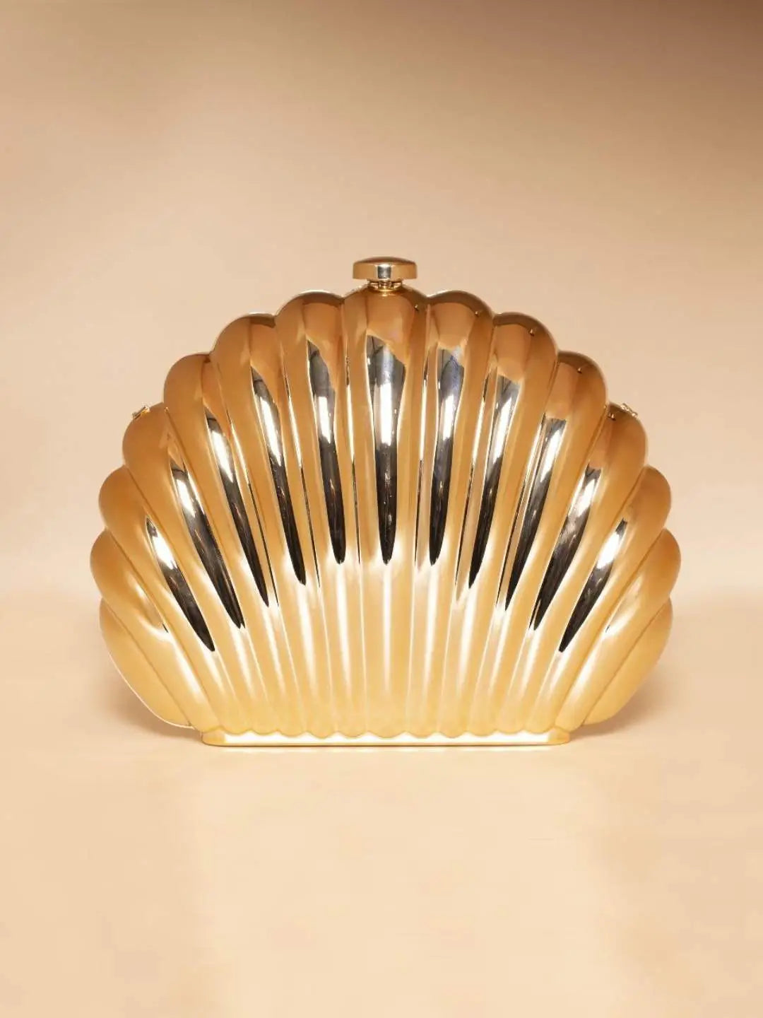 Ishhaara Designer Golden Acrylic Clutch