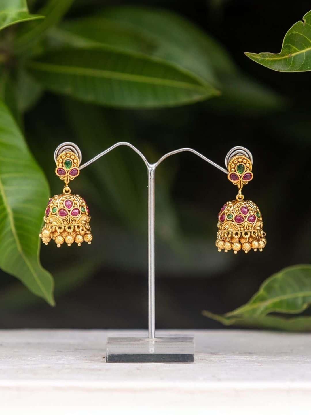 Ishhaara Designer Kempu Jhumka