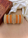 Ishhaara Designer Kundan Studded Dotted Bangle Chooda