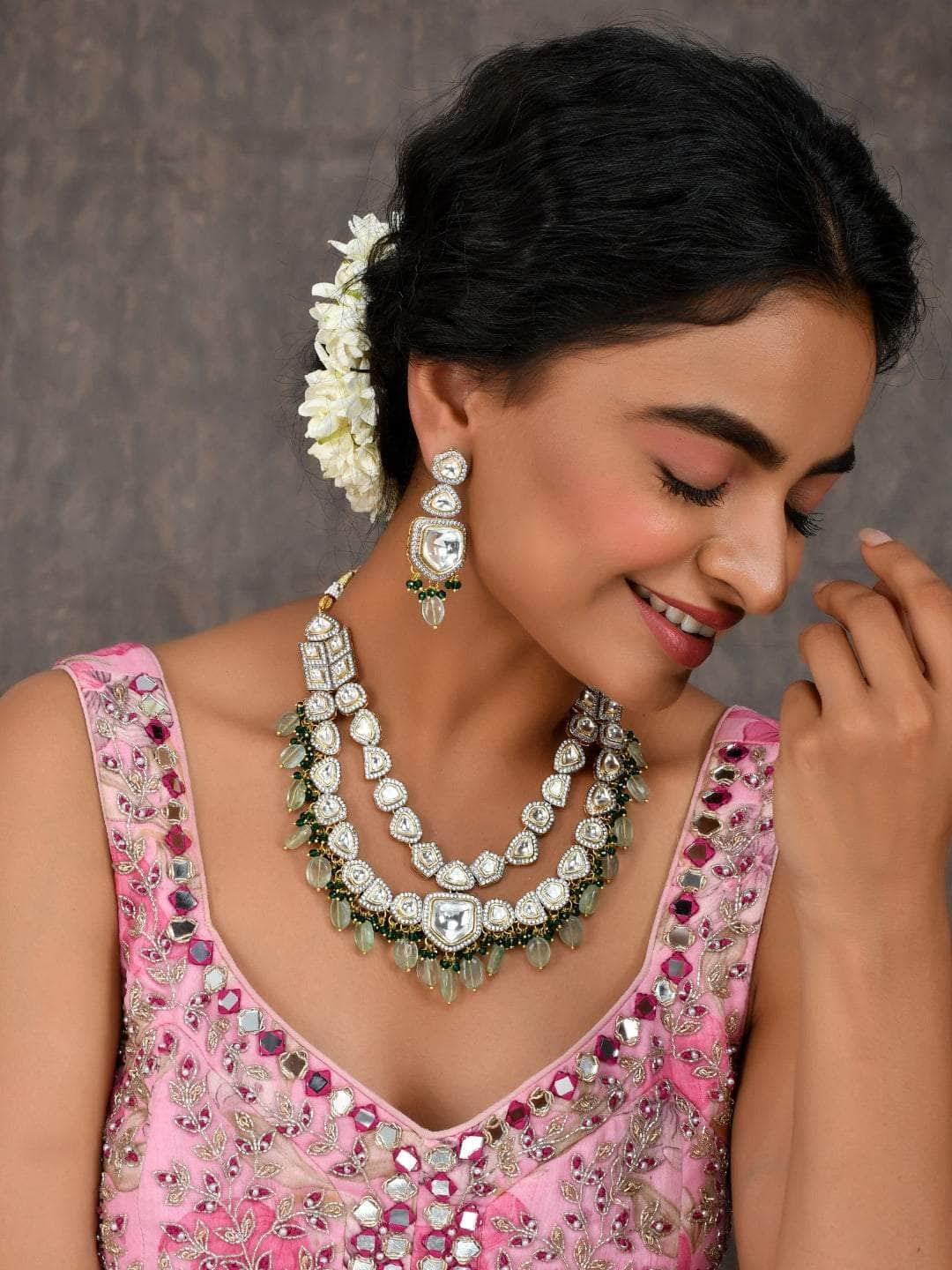 Ishhaara Double Centre Joint Polki Set