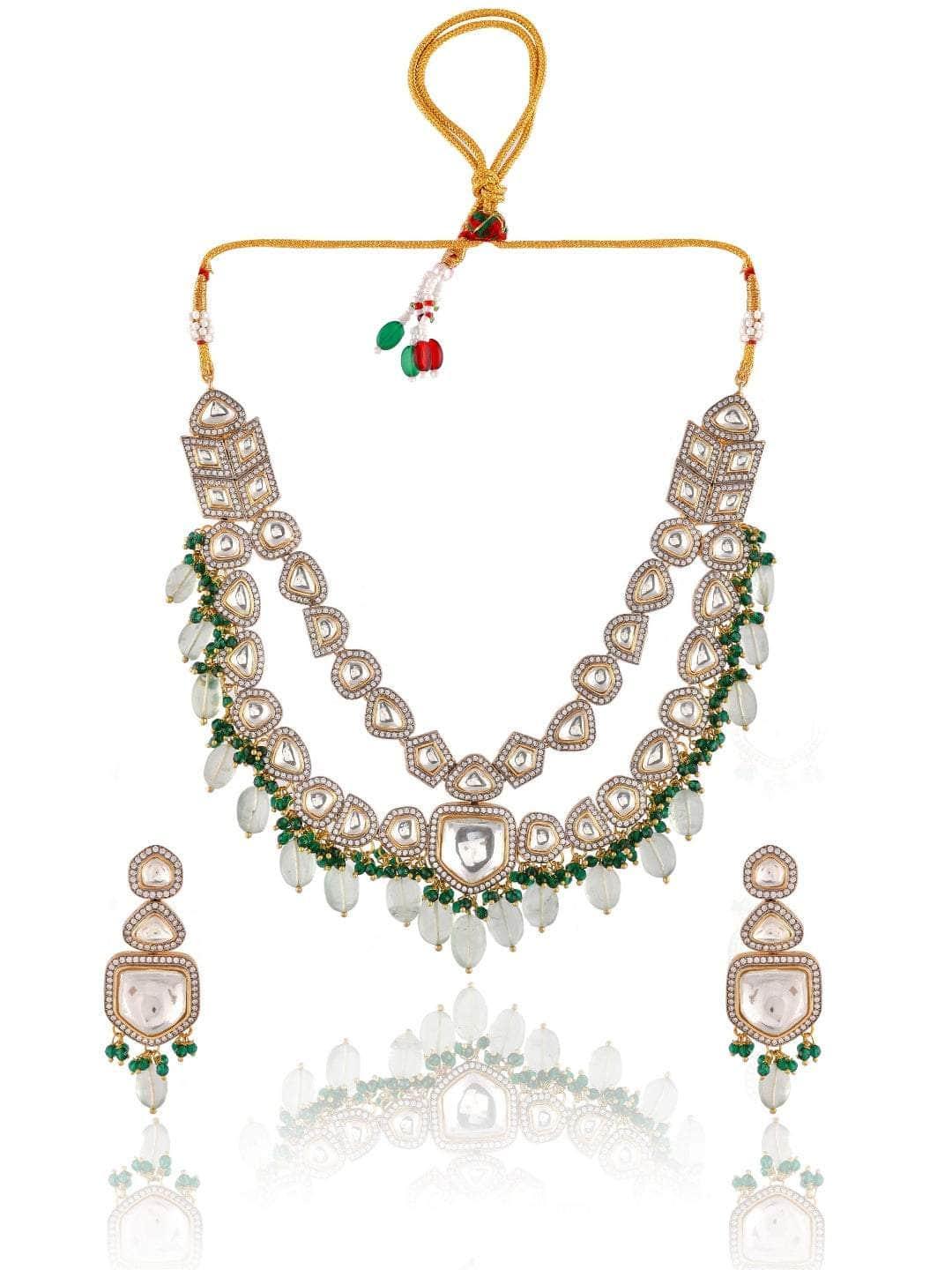 Ishhaara Double Centre Joint Polki Set