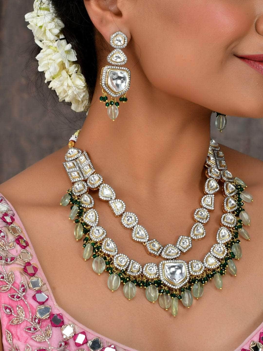 Ishhaara Double Centre Joint Polki Set