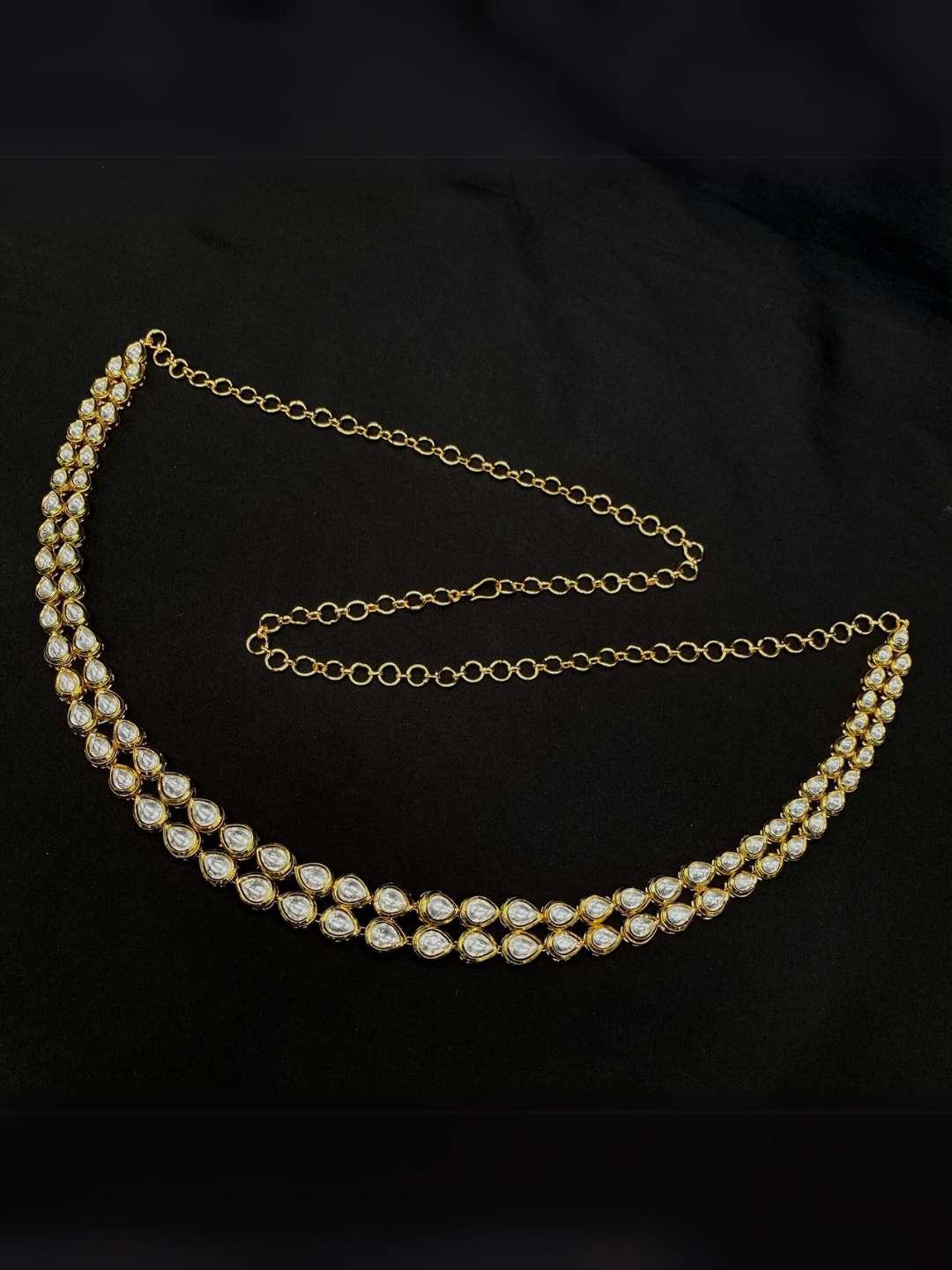 Buy Drop Shaped Kundan Studded Double Layered Kamarband Online