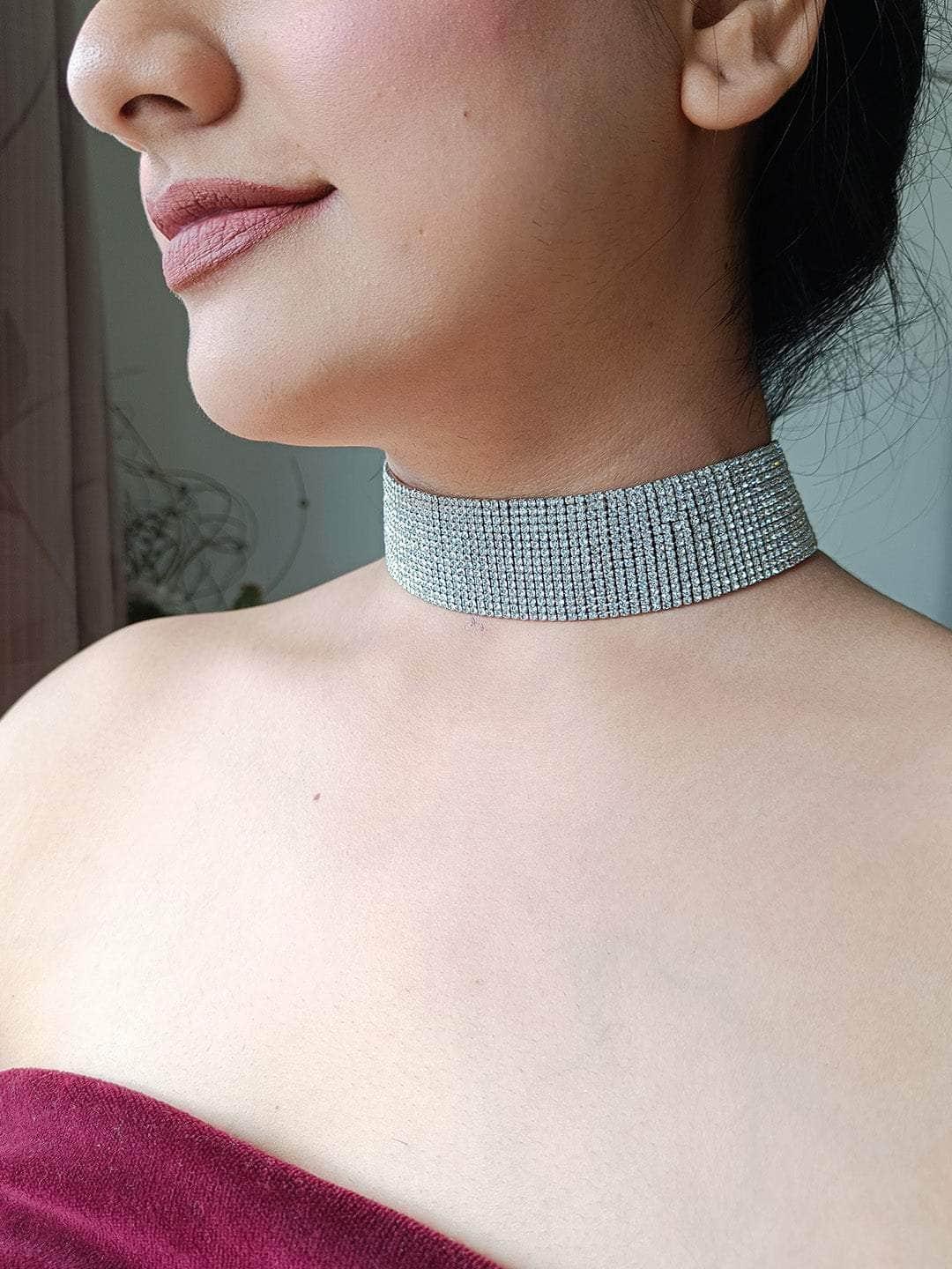 Ishhaara Ethnic Glass Beads Choker Necklace