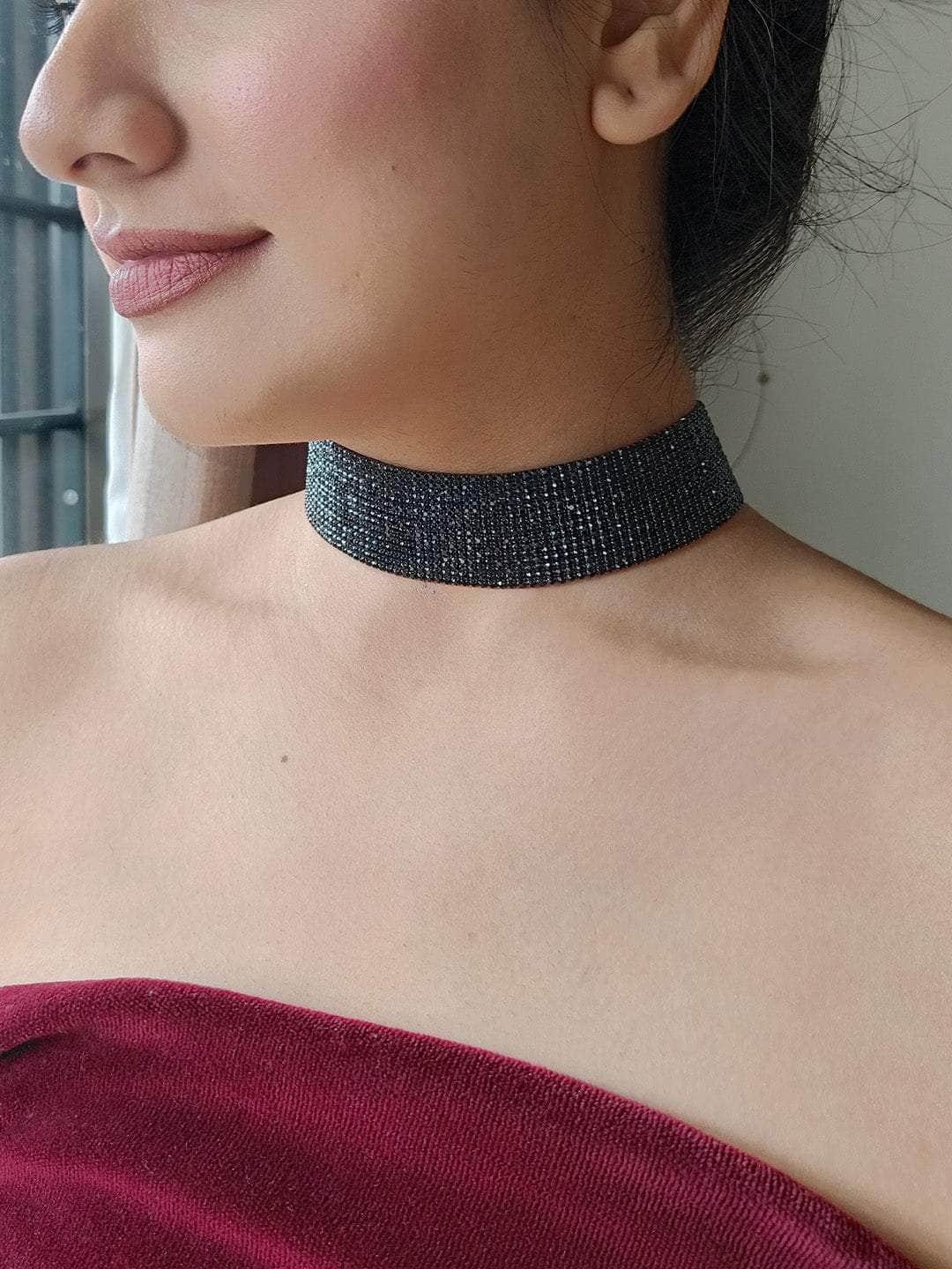 Ishhaara Ethnic Glass Beads Choker Necklace