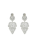 Ishhaara Filigree Chandelier earrings - Silver