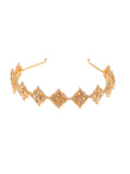 Ishhaara Floral Leaf Cut Kundan Hair Band