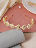Ishhaara Floral Leaf Cut Kundan Hair Band