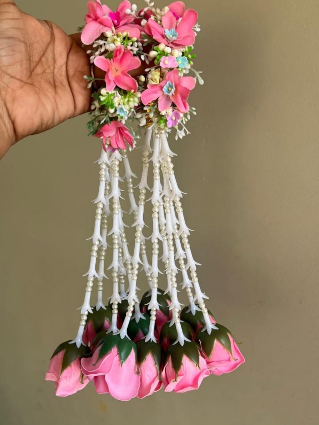 Flower Bridal Kaleera Online Mini Kaleera Pink