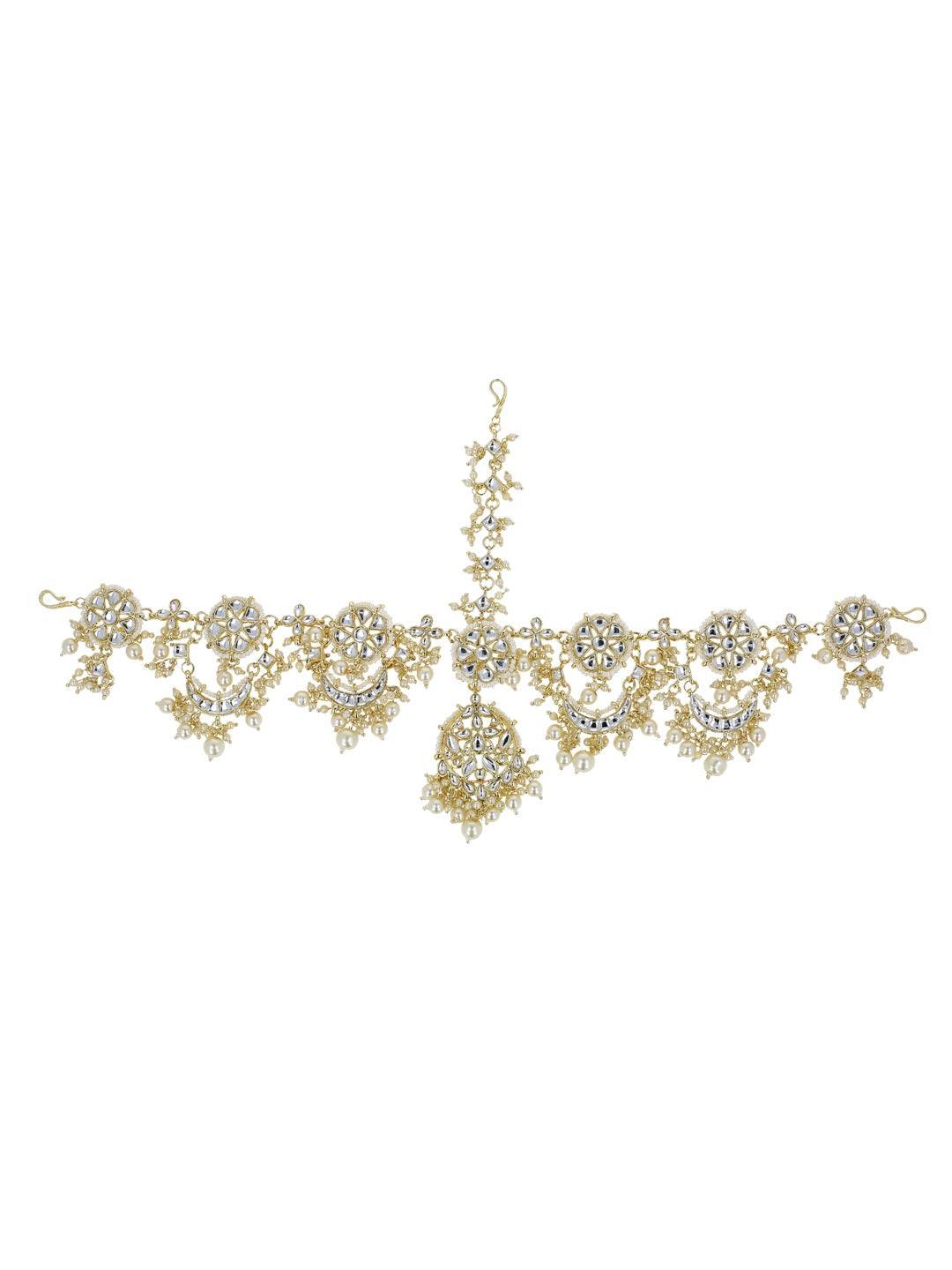 Ishhaara Flower And Chand Motif Sheesh Phool