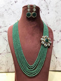 Ishhaara Flower Side Pendant Necklace