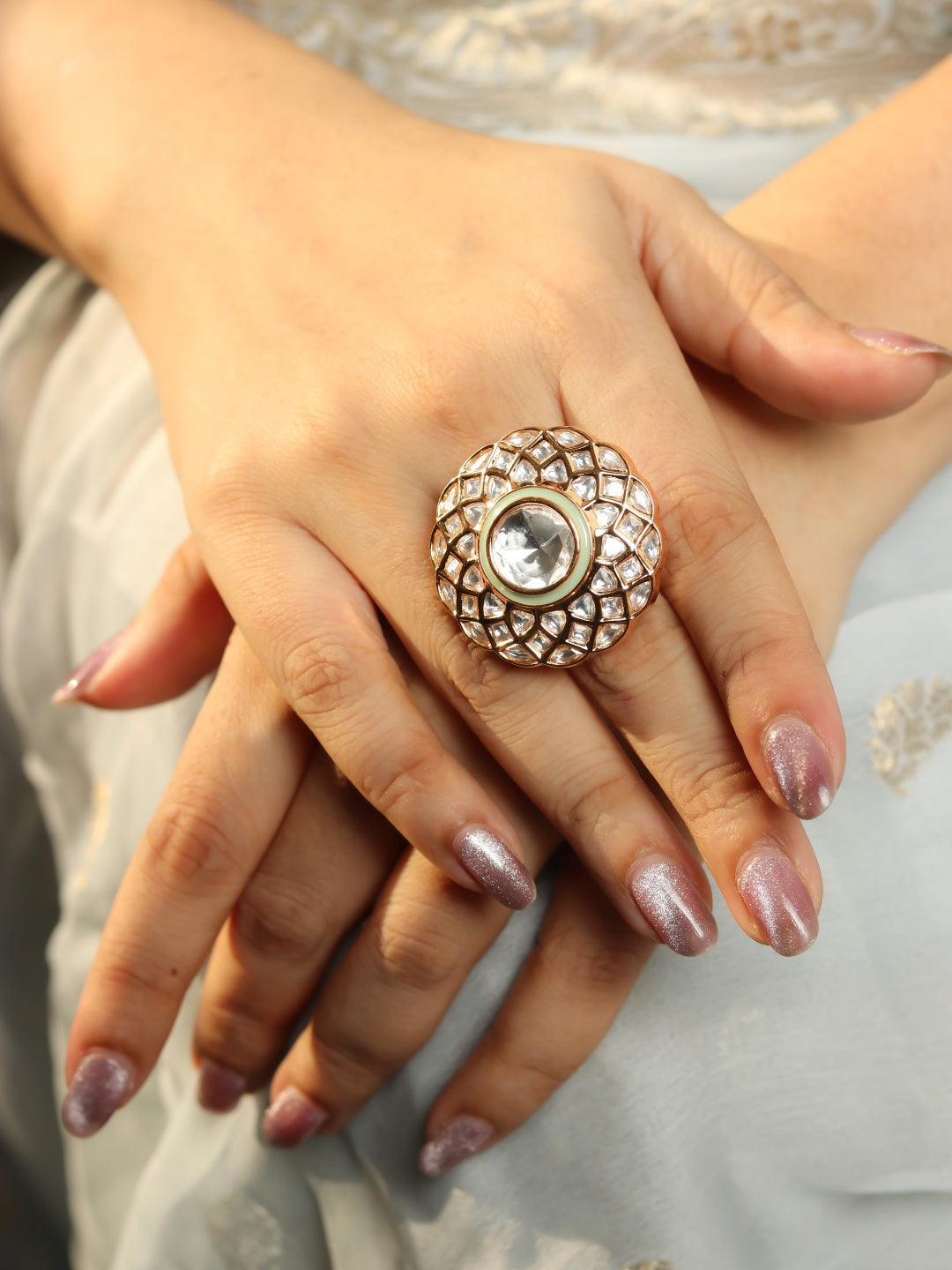 Ishhaara Flower Stone Ring