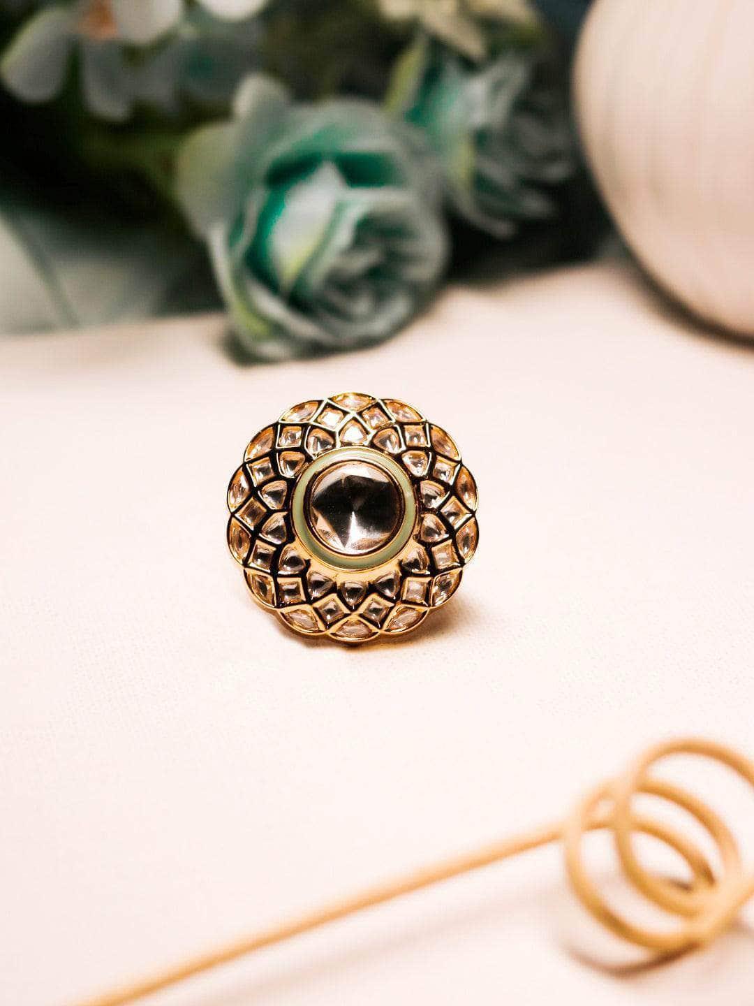 Ishhaara Flower Stone Ring