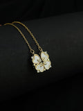 Ishhaara Four Leaf Clover Magnet Heart Necklace Pendants