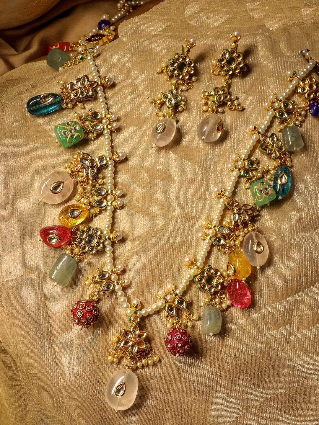 Ishhaara Gauaharkhan In Multi Beaded Long Necklace