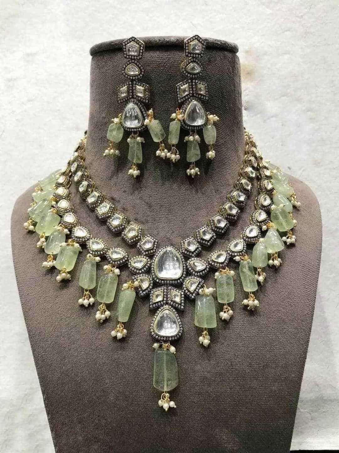 Ishhaara Geometric Polki Necklace
