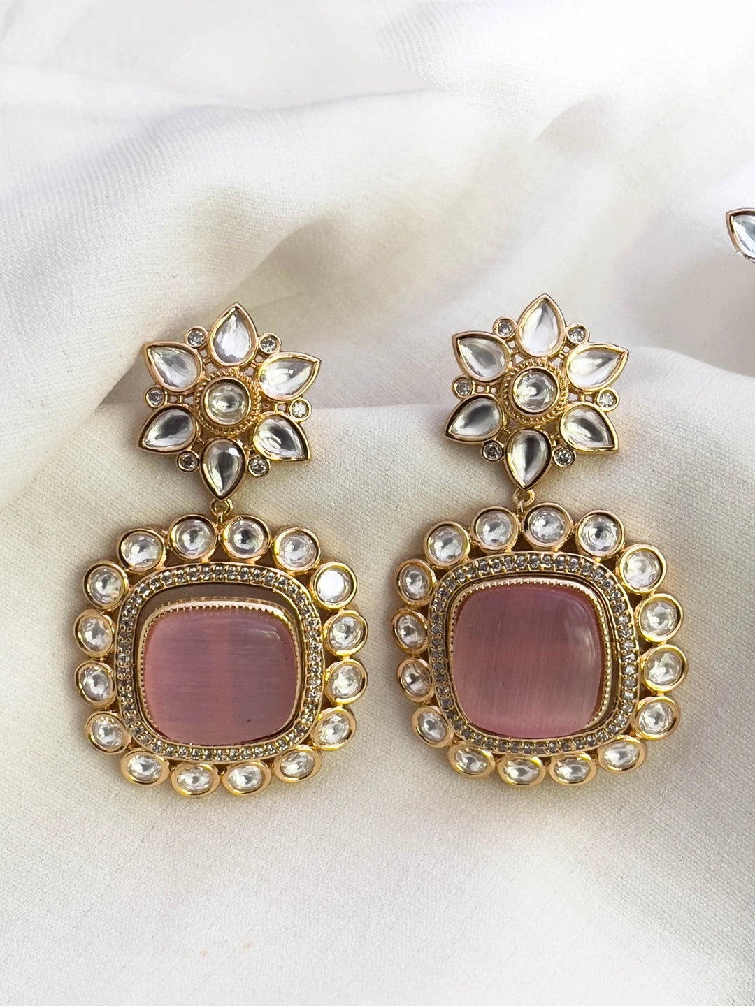 Ishhaara Geometrical Stone Studded Changeable Earring