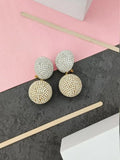 Ishhaara Gold Dual Zircon Ball Earring