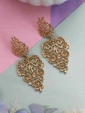Ishhaara Gold Filigree Chandelier Earrings