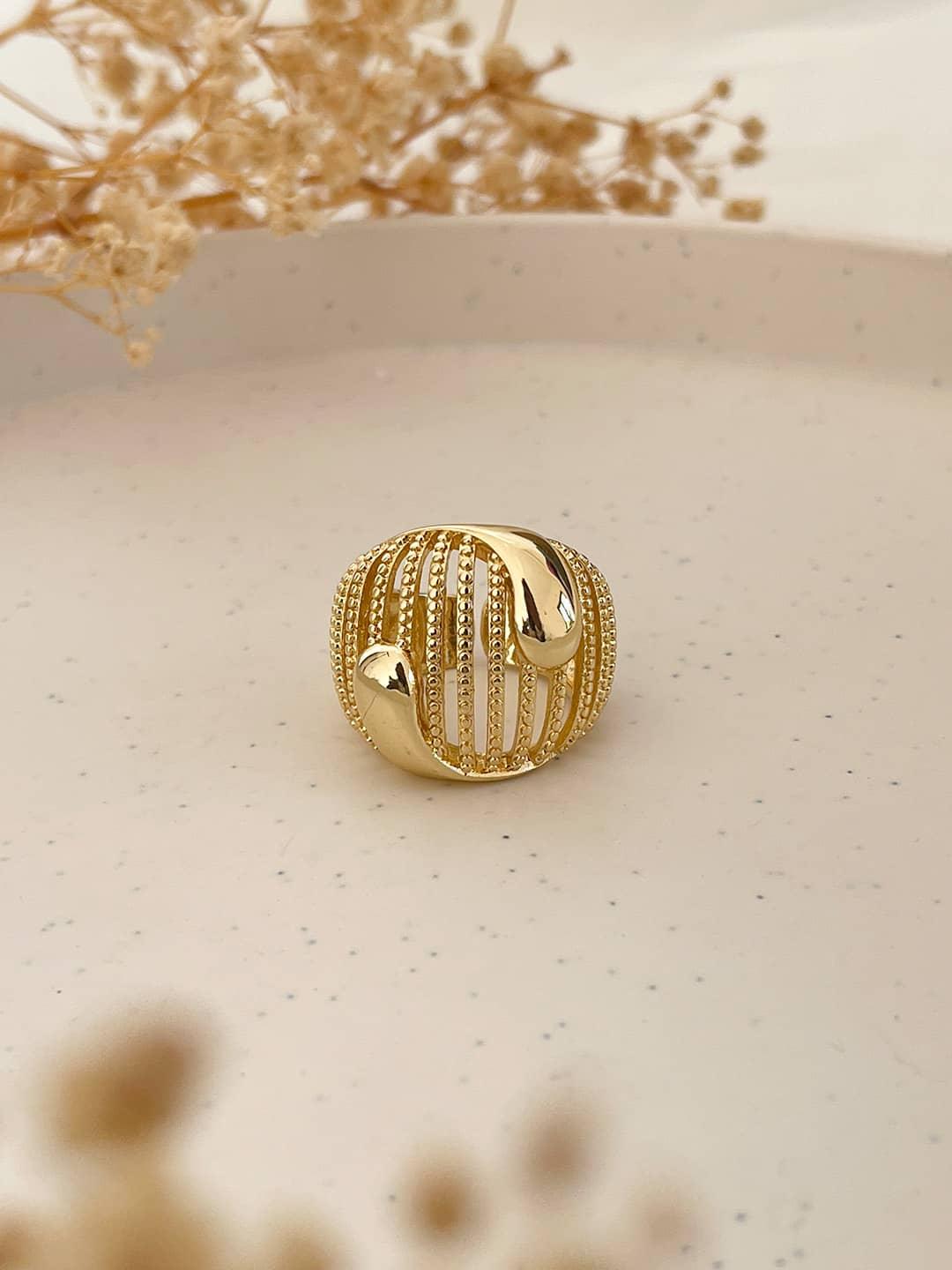 Ishhaara Gold Plated Tiffany Inspired Ring