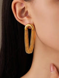 Ishhaara Golden Tassel Mini Earring