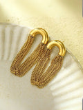 Ishhaara Golden Tassel Mini Earring