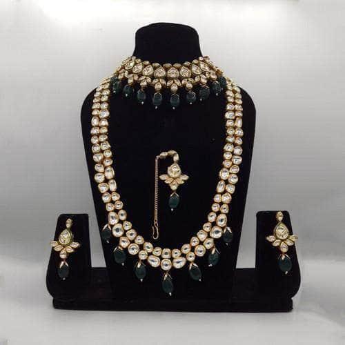 Ishhaara Abstract Kundan Choker And Long Set With Teeka