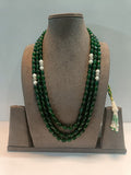 Ishhaara Green Beaded Three Layered Mala
