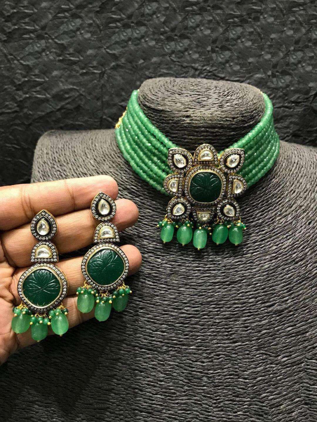 Ishhaara Bride 1 In Semi Precious Centre Stone Choker Set