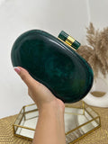 Ishhaara Green Capsule Resin Clutch Bag