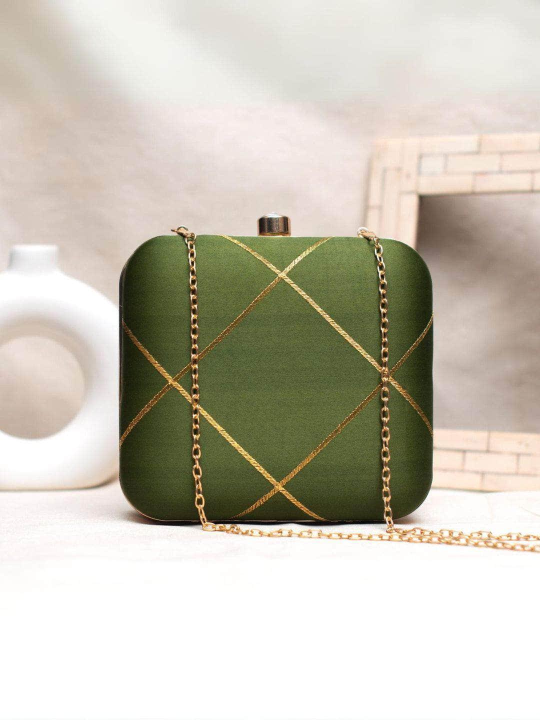 Ishhaara Designer Fabric Box Clutch