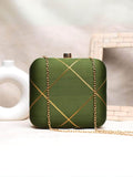 Ishhaara Designer Fabric Box Clutch