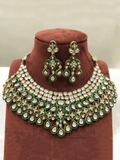 Ishhaara Green Meena Polki Symmetry Set