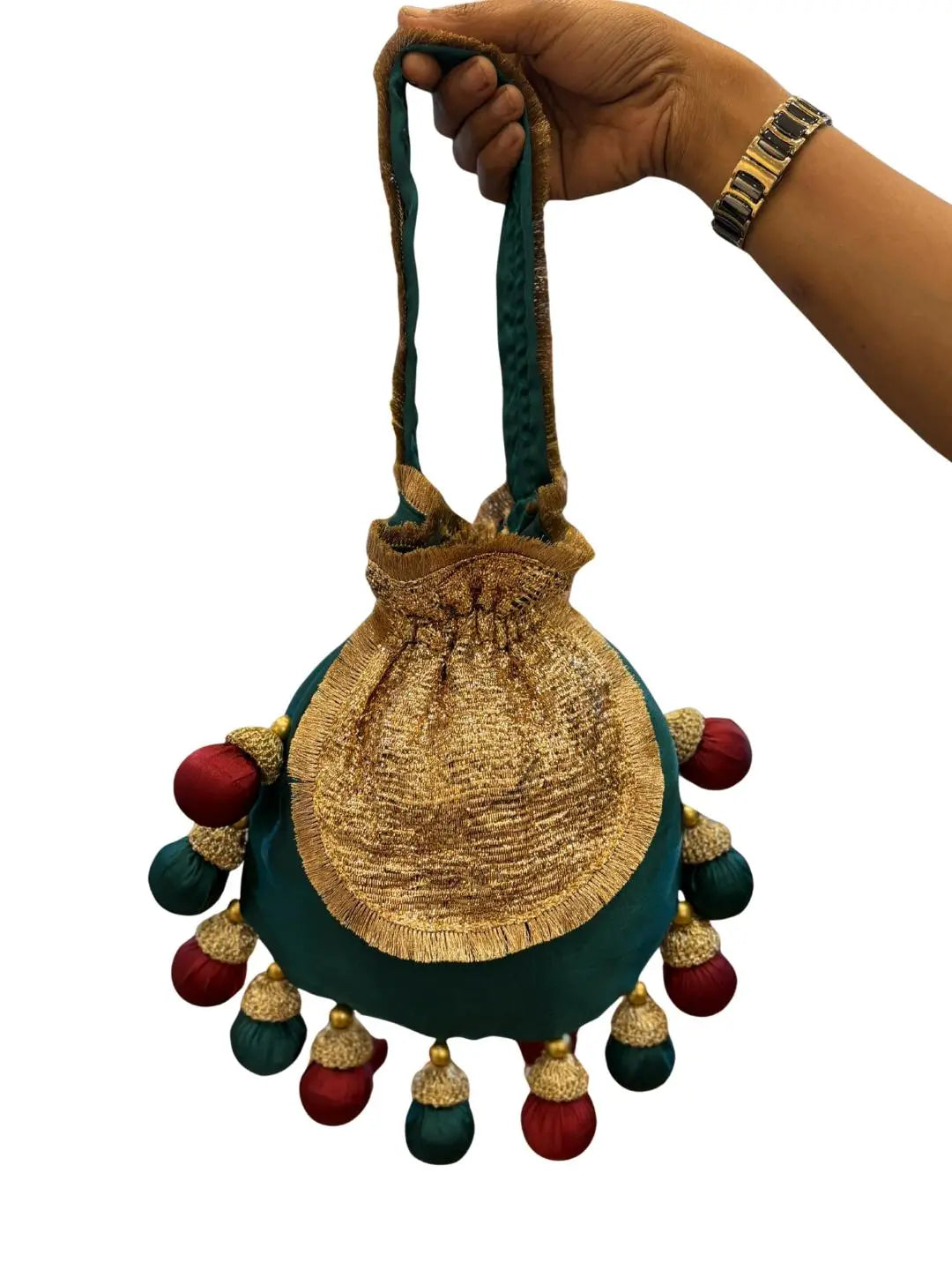 Ishhaara Green Jhumka Potlibag