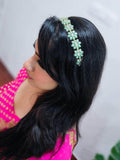 Ishhaara Green Kundan Hair Band