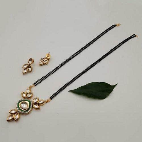 Ishhaara Kundan Meena Mangalsutra Necklace