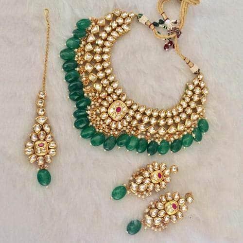 Ishhaara Kundan Square Jadau Necklace Set