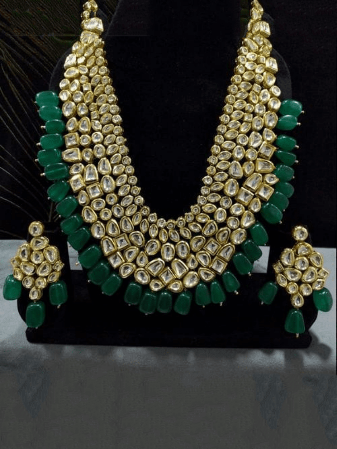 Ishhaara Long Multi Layered Abstract Kundan Necklace