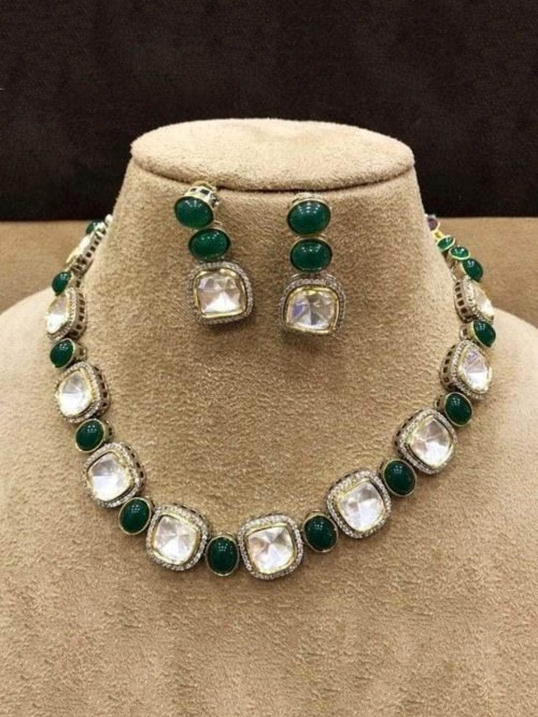 Ishhaara Mini Polki Stone Necklace