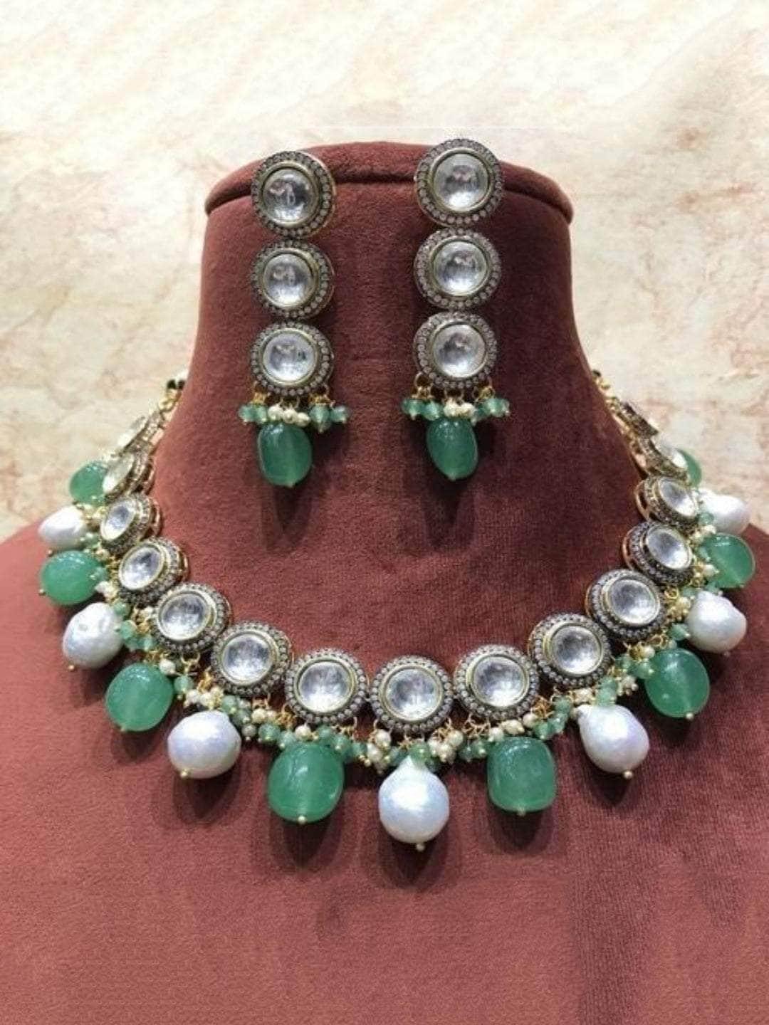 Ishhaara Round Patchi Semi Precious Necklace