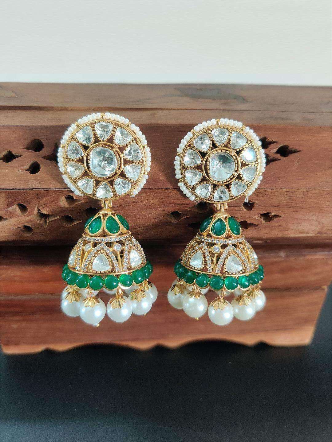 Ishhaara Round Stud Polki Jumka