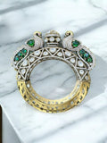 Ishhaara Green Sabyasachi Inspired Authentic Moissanite Polki Designer Bangles