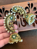 Ishhaara Green Trendy Floret Earcuffs